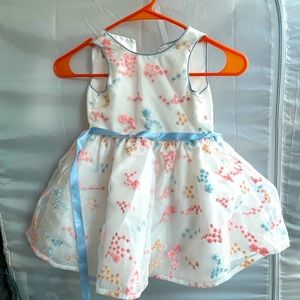 Pippa & Julie floral girl's dress with sash size 2T